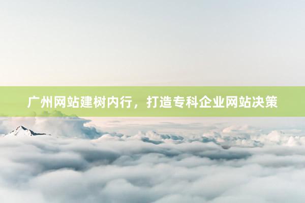 广州网站建树内行，打造专科企业网站决策